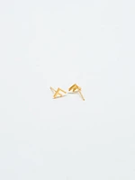 Gold Initial Earrings