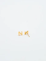 Gold Initial Earrings