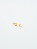 Gold Initial Earrings