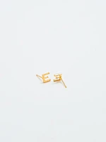 Gold Initial Earrings