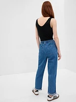 Mid Rise Easy Denim Utility Jeans