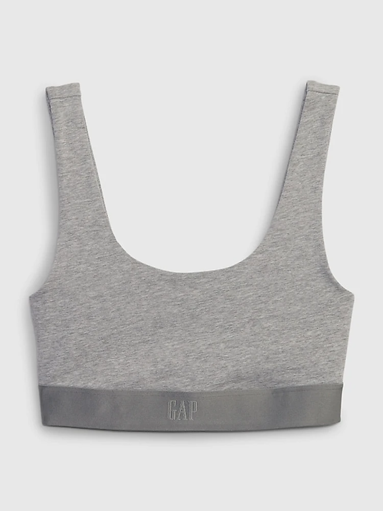 Organic Stretch Cotton Gap Logo Bralette