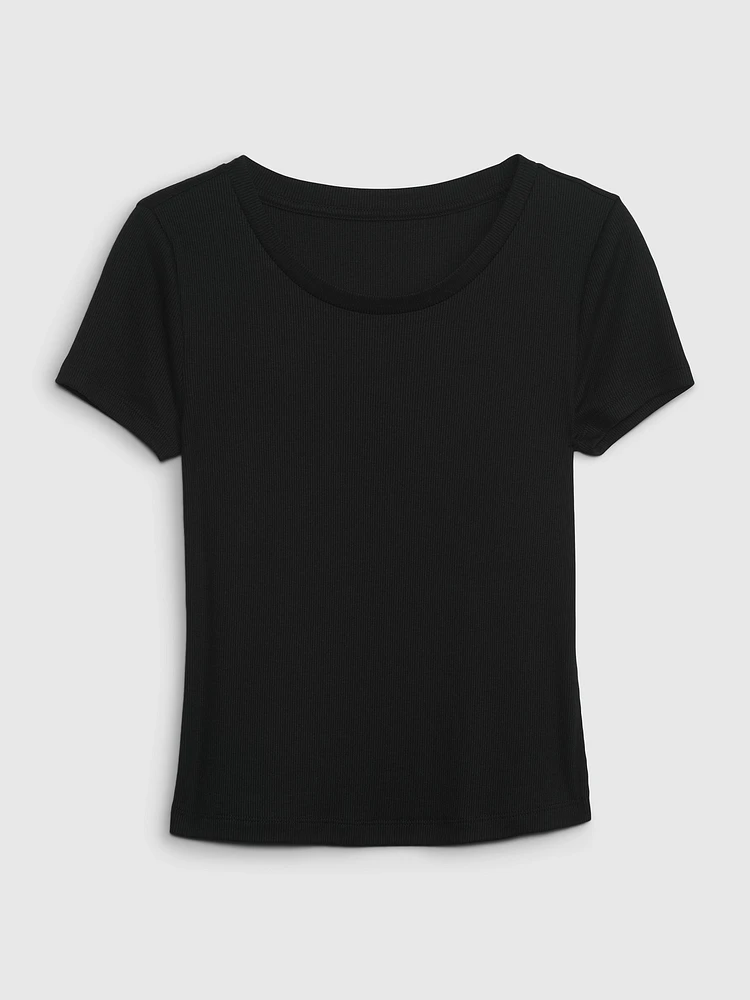 Mini Rib Cropped T-Shirt