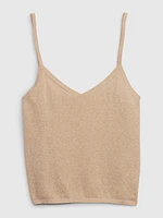 Linen-Blend Sweater Tank Top