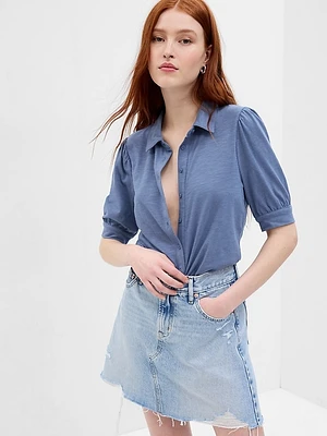 Puff-Sleeve Shirt