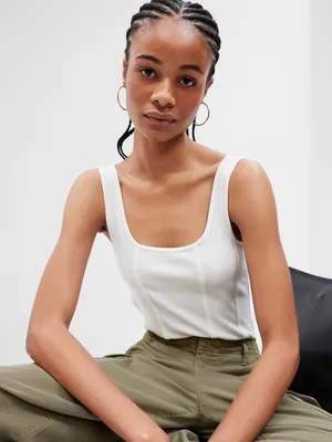 Modern Cropped Corset Tank Top