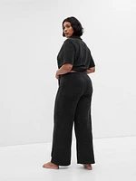 Towel Terry Wide Leg Pants