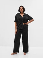 Towel Terry Wide Leg Pants