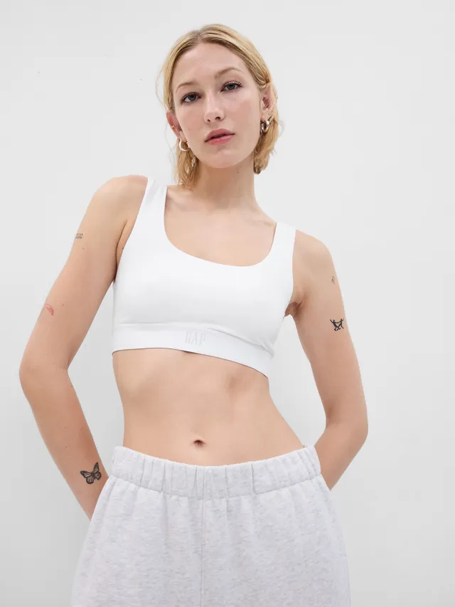 Stretch Cotton Gap Logo Bralette