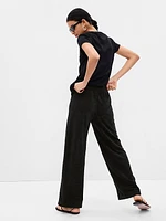 Towel Terry Wide Leg Pants