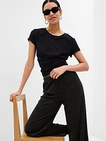 Towel Terry Wide Leg Pants