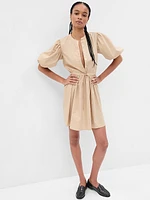 Balloon Sleeve Mini Dress