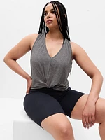 GapFit Breathe Twist-Front Tank Top