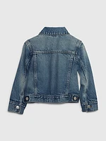 babyGap Dino Varsity Denim Hoodie Jacket