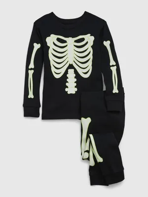 babyGap Organic Cotton Glow-In-The-Dark Skeleton PJ Set