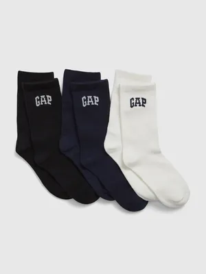 Kids Gap Arch Logo Crew Socks (3-Pack