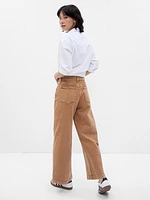 High Stride Wide-Leg Ankle Jeans