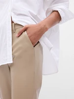 Mid Rise Vegan Leather Downtown Trousers