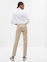 Mid Rise Vegan Leather Downtown Trousers