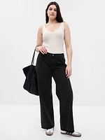 Low Rise Stride Wide-Leg Jeans