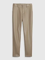 Mid Rise Vegan Leather Downtown Trousers