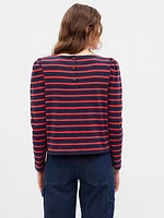 Puff Sleeve Boatneck T-Shirt