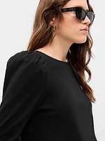 Puff Sleeve Boatneck T-Shirt