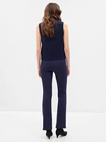 Mid Rise Ponte Crop Kick Pants