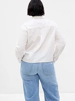 Eyelet Cropped Shirt