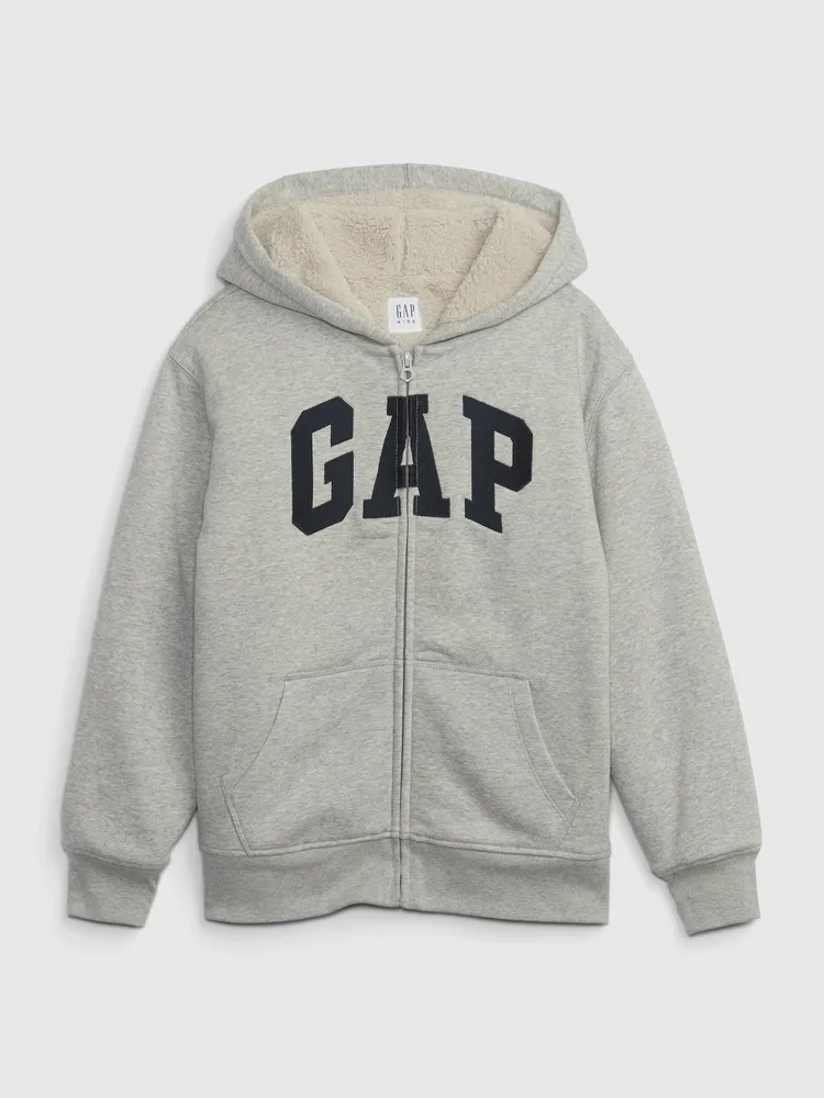 gap logo sherpa lined hoodie