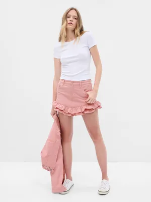 Gap  LoveShackFancy Denim Mini Skirt with Washwell