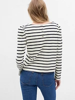 Puff Sleeve Boatneck T-Shirt