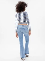 Cropped Rib T-Shirt