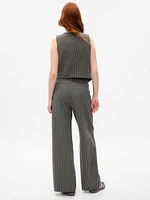 High Rise Pleated Wide-Leg Trousers