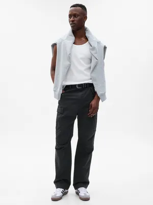Relaxed Utility Cargo Pants with Washwell