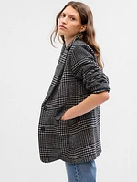 Plaid Wool Blazer