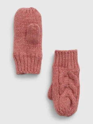 Toddler Recycled Cable-Knit Mittens