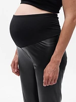 Maternity Vegan Leather Leggings