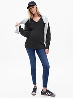 Maternity V-Neck Rib Sweater