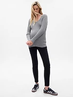 Maternity Lightweight V-Neck Rib Sweater