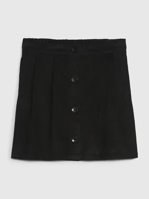 Kids Pleated Corduroy Mini Skirt