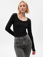 Modern Rib Henley Bodysuit