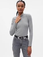 Modern Mockneck Cropped T-Shirt