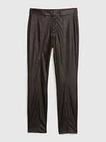 Mid Rise Vegan Leather Skinny Pants