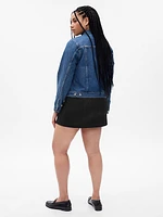 Faux-Suede Mini Skirt