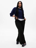High Rise Pleated Wide-Leg Trousers