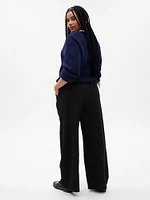 High Rise Pleated Wide-Leg Trousers