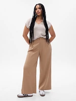 High Rise Pleated Wide-Leg Trousers