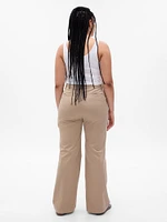 High Rise Flare Khakis