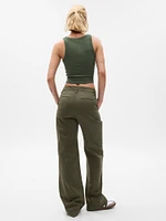 High Rise Flare Khakis